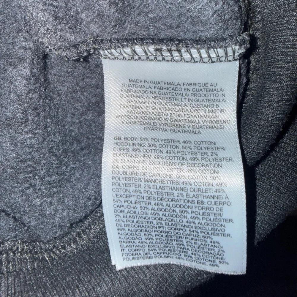 The North Face Men's Grey/White Hoodie With Logo size Small